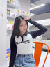 JRET美式polo領正肩長袖T恤女秋冬季新款辣妹設計感修身短款上衣女 白色[高級感] M 建議90-105斤 曬單實拍圖