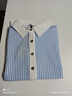 紫魅俏藍色條紋襯衫女長(cháng)袖春秋冬韓版職業(yè)正裝襯衣修身顯瘦時(shí)尚休閑上衣 淺藍色條紋(單件襯衫) L (建議100-110斤) 曬單實(shí)拍圖