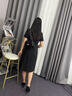 特洛曼OL職業(yè)連衣裙女夏短袖中長(cháng)氣質(zhì)通勤顯瘦正裝百褶a字裙TLMY5103WZ 曬單實(shí)拍圖