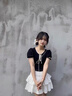 冶芷白色蛋糕蓬蓬裙女春夏2025新款高腰a字短裙小個(gè)子甜美芭蕾半身裙 高腰蓬蓬短裙白色 M 曬單實(shí)拍圖