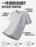 名創(chuàng)優(yōu)品（MINISO）短袖男純棉休閑寬松夏季圓領(lǐng)百搭青少年潮流半袖t恤 黑 3XL 曬單實(shí)拍圖