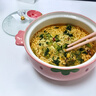沐星魚草莓陶瓷泡面碗ins風(fēng)可愛大號(hào)容量雙耳湯碗帶蓋學(xué)生家用螺螄粉碗 草莓泡面碗【帶蓋勺筷】 曬單實(shí)拍圖