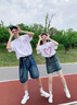MDlila粉色愛(ài)心情侶裝夏季短袖t恤2025新款一男一女學(xué)生寬松半袖衣服 小愛(ài)心 男黑+女白《2件裝》 XL 男+女M 曬單實(shí)拍圖