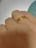 中國黃金（CHINA GOLD）黃金戒指3D硬金錢幣戒指寬面銅錢足金戒指男女同款對戒生日禮物女 【11圈號】約1.2g 曬單實拍圖