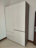 全友家居極簡(jiǎn)成品衣柜組合儲物收納柜靠墻臥室頂天立地柜子衣櫥家具 白+木紋|1.6m二門(mén)+二門(mén)帶抽|衣柜 曬單實(shí)拍圖