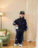 猴兄仔童裝男童套裝春秋裝中大兒童韓版時(shí)尚休閑運動(dòng)衛衣褲子兩件套男孩 黑色 150 曬單實(shí)拍圖