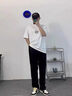 憨小二冰絲直筒褲男休閑褲春夏季寬松闊腿褲薄款潮流運(yùn)動(dòng)褲工裝褲長(zhǎng)褲子 純色冰絲闊腿休閑褲【黑色】 XL 曬單實(shí)拍圖