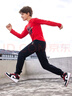 NIKE3BRAND 耐克童裝男女童紅色拜年服套裝兒童純棉長(cháng)T+長(cháng)褲2件套 曬單實(shí)拍圖