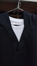 伯爵卓爾【連帽假兩件】短袖T恤男士通勤休閑體恤衫2025夏季新款 T521228 森林黑 L 曬單實(shí)拍圖