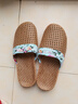 一雙穿三年無(wú)異味防滑新款藤草編織亞麻拖鞋包頭夏天女家用室內防滑情侶竹席涼拖男居家防臭款 秋香綠 24女(35-36碼) 曬單實(shí)拍圖