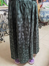 沐銘爾萊亞麻棉麻半身日系女23春夏秋復古提花寬松顯瘦百搭高腰a字裙 墨綠色 XL[建議140-165斤] 曬單實(shí)拍圖