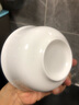 紅牡丹 純白骨瓷米飯碗中式餐具套裝防燙高腳碗家庭釉下彩陶瓷碗具組合 純白金鐘碗 10個(gè)裝 4.5英寸 曬單實(shí)拍圖