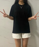 NEW OR MODE7A抗菌索羅娜冰感UPF50+防曬短袖男士夏季新款寬松重磅純色棉T恤 黑色 M 【建議90-110斤】 曬單實(shí)拍圖