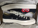 COMME DES GARCONS川久保玲男女同款休閑鞋低幫帆布鞋 聯(lián)名款 150206C 黑色 42 曬單實拍圖