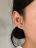 伊燦S999銀針水鉆耳蝸釘耳釘女養耳洞高級感耳環(huán)2025新款爆款精致耳飾 水鉆4mm耳蝸釘 曬單實(shí)拍圖