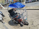 馗龍電動(dòng)車(chē)雨棚新款電瓶車(chē)遮陽(yáng)傘加寬加大電動(dòng)摩托車(chē)遮雨棚蓬擋風(fēng)罩 藏青海豚【吊窗經(jīng)典快拆支架】 曬單實(shí)拍圖
