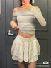 HOLLISTER25夏辣妹甜美芭蕾百褶蛋糕短裙裙褲女裝KI343-5004 白色圖案 S (165/68A)標(biāo)準(zhǔn)版 曬單實拍圖