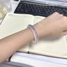 拾想瑪瑙玉髓手鐲女款冰飄紫冰種玉鐲子高冰淡紫色玉髓送禮物 紫羅蘭 48-50mm 75斤以下 曬單實(shí)拍圖