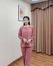 美即萊（MEIJILAI）睡衣女春秋季純棉長袖薄款女士家居服全棉秋天新款寬松可外穿套裝 1518 L（身高160-165體重110-120） 曬單實拍圖