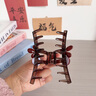 卡瑪倫（KAMALUN）發(fā)夾女后腦勺百搭花朵抓夾盤(pán)發(fā)鯊魚(yú)夾發(fā)卡發(fā)飾發(fā)抓高級(jí)感時(shí)尚頭飾 紅色【品牌禮盒】 曬單實(shí)拍圖