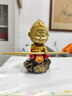 銅一家孫悟空擺件齊天大圣手辦斗戰勝佛全銅猴子客廳辦公室裝飾品 彩繪《我心向佛》高約14.5cm 曬單實(shí)拍圖