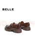 百麗（Belle）元寶樂(lè )福鞋女2025秋新棕色英倫粗跟小皮鞋單鞋D2S1DCA5預售 咖啡色 40 (250mm) 曬單實(shí)拍圖