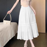 衣然呈品半身裙女士夏季新款美式高街潮牌荷葉邊蕾絲拼接蓬蓬蛋糕長(cháng)裙子女 白色 M 【建議90-105斤】 曬單實(shí)拍圖