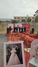 租伴郎服西裝三件套春秋冬新郎結婚畢業(yè)面試兄弟正裝合唱男士禮服 租/黑外套+黑西褲+白襯衫+領結 5XL 曬單實拍圖