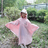 牧萌兒童雨衣帶書(shū)包位男童女童女孩防水斗篷式全身加長(cháng)小孩學(xué)生雨披 獨角獸【加大書(shū)包位 全身防水】 2XL(建議身高120-130cm） 曬單實(shí)拍圖