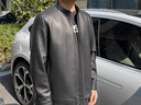 弗朗西保羅（FULANLE PAULO）高品質(zhì)皮衣男款2025新款立領(lǐng)真皮夾克男中青年綿羊皮機車皮衣外套 黑色 XL (180) 曬單實拍圖