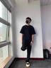 富軒迪冰絲褲子男士夏季薄款寬松直筒速干運(yùn)動休閑褲潮流百搭闊腿長褲男 (兩件裝)黑色+深灰色 XL (建議體重130-140斤) 曬單實(shí)拍圖