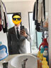 羅蒙（ROMON）定制新郎西服套裝男士商務職業(yè)正裝結婚禮服休閑英倫風修身西裝男 三件套-中灰西服+西褲+馬甲 (送胸針+口袋巾) M 碼(適合100-110斤) 曬單實拍圖