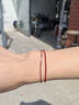 紅色年輪18K金轉運珠手鏈au750紅繩轉運珠極細編繩手鏈男女情侶款 紅繩款 曬單實(shí)拍圖