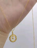 中國(guó)黃金（CHINA GOLD）黃金項(xiàng)鏈女足金套鏈莫比烏斯環(huán)吊墜素鏈送女友情人節(jié)生日禮物 莫比烏斯吊墜+足金鏈【摯愛(ài)玫瑰禮盒】 曬單實(shí)拍圖