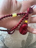 朱砂靈狐手機鏈掛繩短手腕掛飾小吊墜男女本命年 六字真言款 曬單實(shí)拍圖