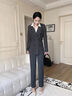 伯德小姐西裝外套女士職場(chǎng)高級感面試正裝小個(gè)子職業(yè)西服套裝 TZ03 高級灰西裝 【春秋款】 L -適合105-113斤可穿 曬單實(shí)拍圖