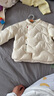 white wheat男童2024冬季外套女寶寶抗菌鴨絨上衣小孩子保暖羽絨服 米白 90cm 曬單實(shí)拍圖