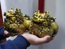 歐柏歷（OUBAILI）黃銅財(cái)福貔貅擺件一對(duì)皮丘神獸客廳辦公室家居裝飾工藝品店鋪擺件 1#財(cái)福貔貅一對(duì) 曬單實(shí)拍圖