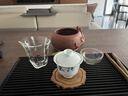 唐興耐熱玻璃公道杯茶漏套裝加厚分茶器日式錘紋公杯可加熱茶海透明杯 海棠公道杯 曬單實(shí)拍圖