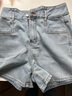 三彩2025夏季新款休閑牛仔褲高腰短褲直筒褲顯瘦熱褲時(shí)尚M 曬單實(shí)拍圖