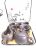 冬霧2025新款紫砂便攜茶具一壺六杯簡約素雅開業(yè)禮品禮盒家用辦公 黑西施一海一濾6杯無盤硬藍包 曬單實拍圖