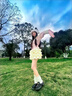 伊琦蕾甜美純欲風粉色兩件套春秋新款小個子甜妹襯衫蛋糕半身裙修身套裝 襯衫+短裙 套裝 M 曬單實拍圖