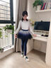 NICKYBABY女童打底褲春秋外穿兒童褲裙假兩件褲子2025新款春裝春季網(wǎng)紗裙褲 2106藍色【春秋款】 160 曬單實拍圖