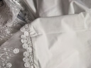 HECO【仙靈漫舞】新中式夏季新品醋酸鏤空蕾絲花邊A字半身長裙女 白色 S 曬單實拍圖