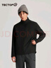 探拓（TECTOP）軟殼衣男防風(fēng)外套風(fēng)衣加絨保暖登山服夾克 云墨黑 L 曬單實(shí)拍圖