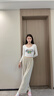 夢(mèng)特嬌莫代爾睡褲女士休閑七分褲冰絲涼感家居空調(diào)褲子夏季薄款闊腿褲 九分褲-瑪瑙黑 L 【適合100-120斤】 曬單實(shí)拍圖
