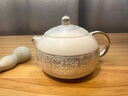 澤名家冰種羊脂玉百福鎏銀茶壺家用功夫茶具套裝中式主人杯高端節(jié)日送禮 羊脂玉鎏銀百福套裝 曬單實(shí)拍圖
