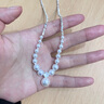 迪后（Dirholl）品牌輕奢碎銀幾兩珍珠吊墜項(xiàng)鏈女款年輕情人節(jié)生日禮物送老婆 碎銀幾兩珍珠項(xiàng)鏈女 曬單實(shí)拍圖