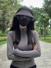 DXOT防曬衣女款2025夏季新款薄款透氣修身顯瘦防曬服開衫外套休閑百搭 灰色 M 建議 80-100斤 曬單實(shí)拍圖