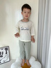 俞兆林兒童睡衣男女童家居服套裝寶寶空調服童裝衣服 萌卡熊貓  110  曬單實(shí)拍圖